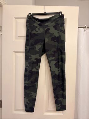 Camo High-Waist Leggings - Green & Black